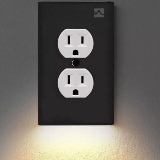 Raxiva-double wall plug socket led hallway night light set