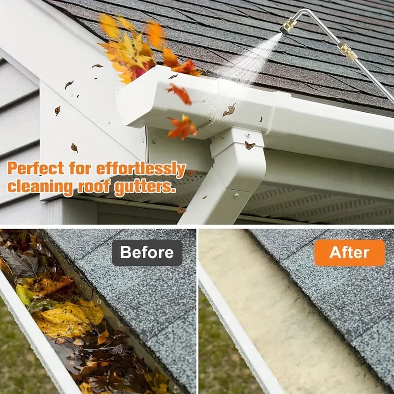 Raxiva-4000 psi telescoping high pressure washer wand set for gutter roof drainage walls cleaning 1