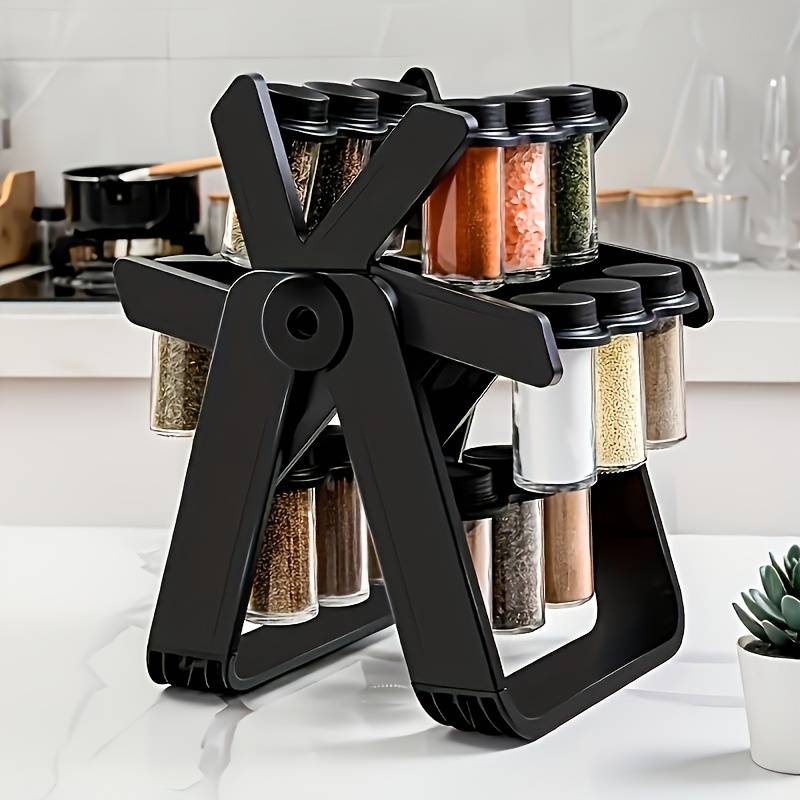 Raxiva-etagere a epices rotative 360 18 pots