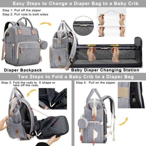 Raxiva-changing bag travel baby crib