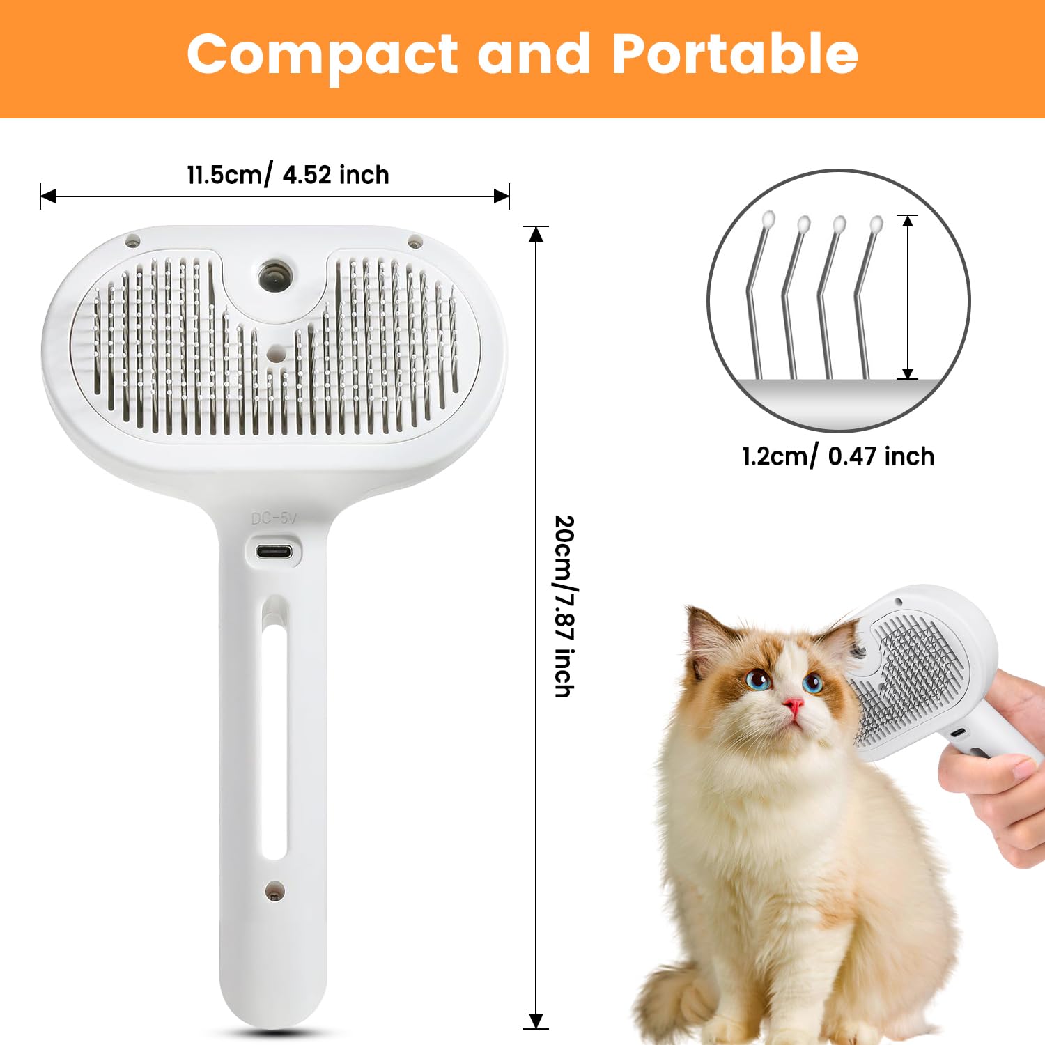Raxiva-cat dog steam brush