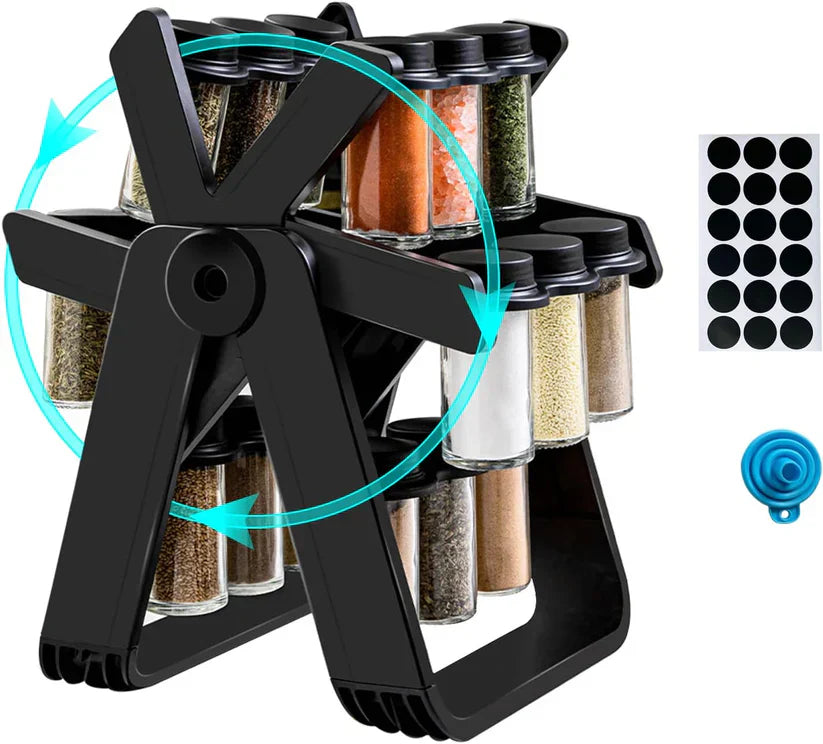 Raxiva-etagere a epices rotative 360 18 pots