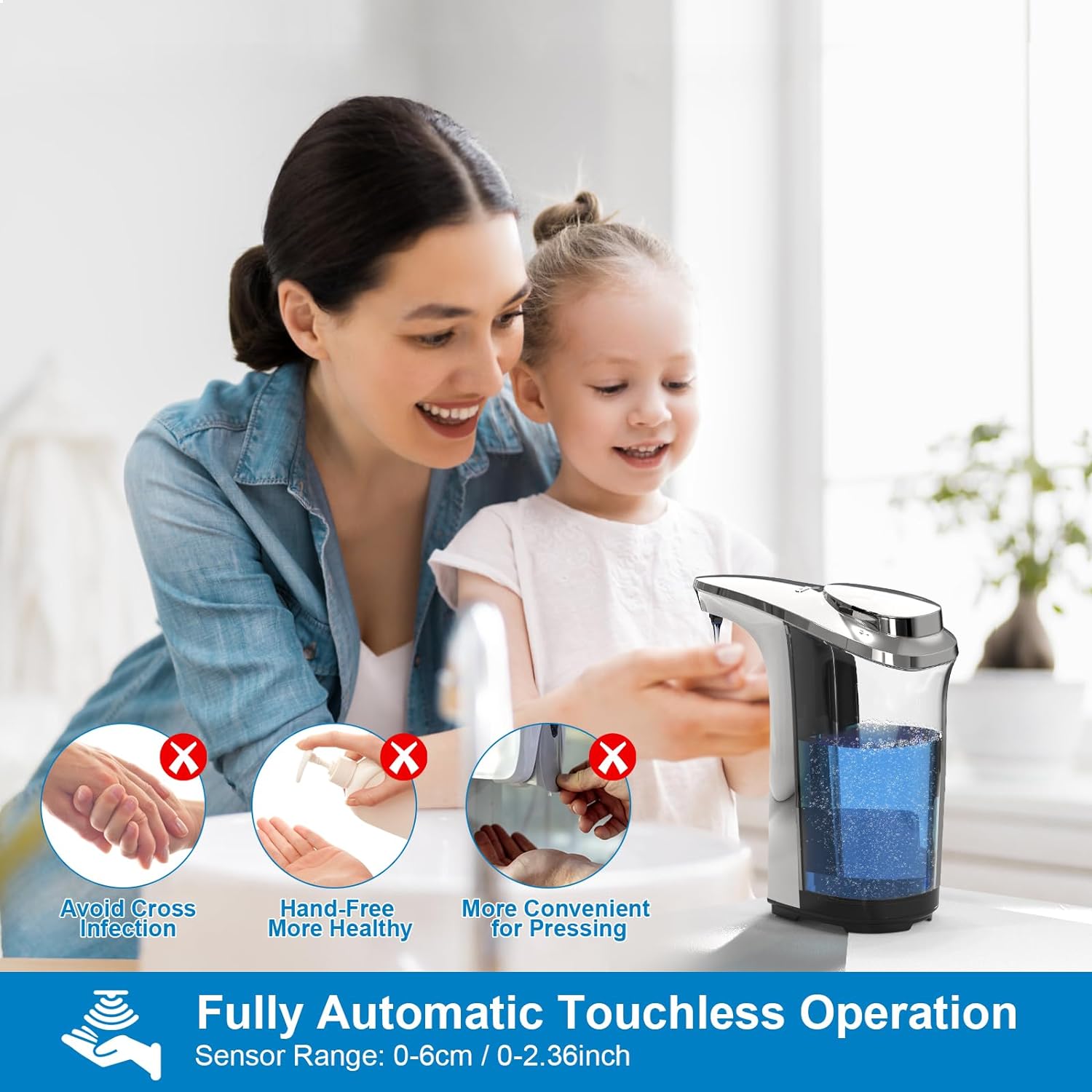 Raxiva-touchless automatic dish soap dispenser for kitchen and bathroom
