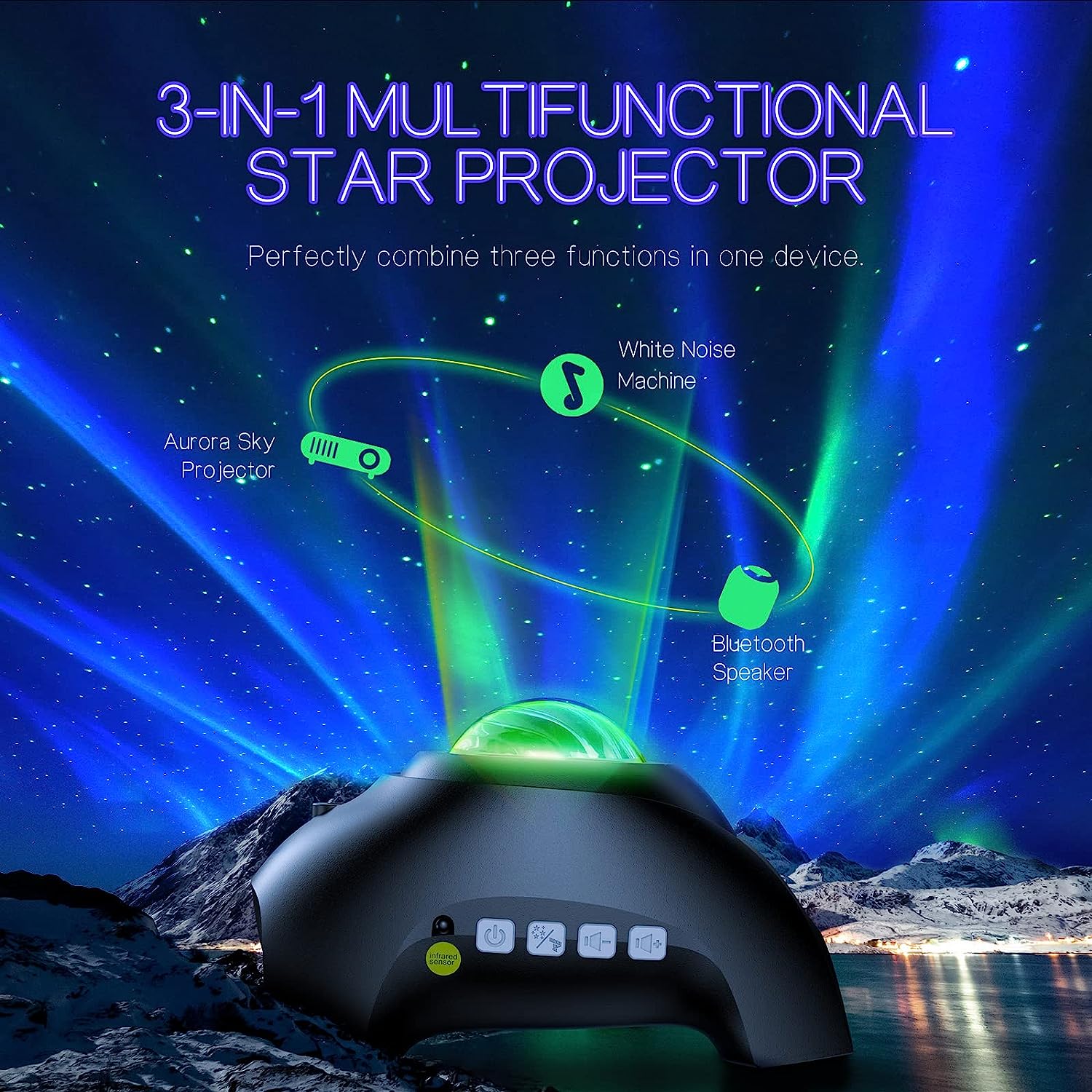 Raxiva-aurora northern lights projector