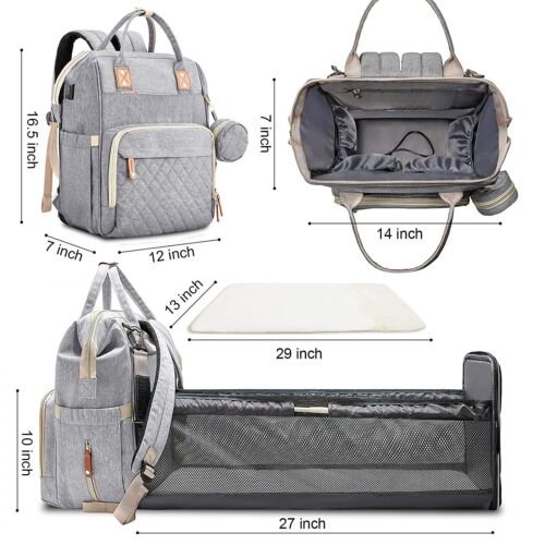 Raxiva-changing bag travel baby crib