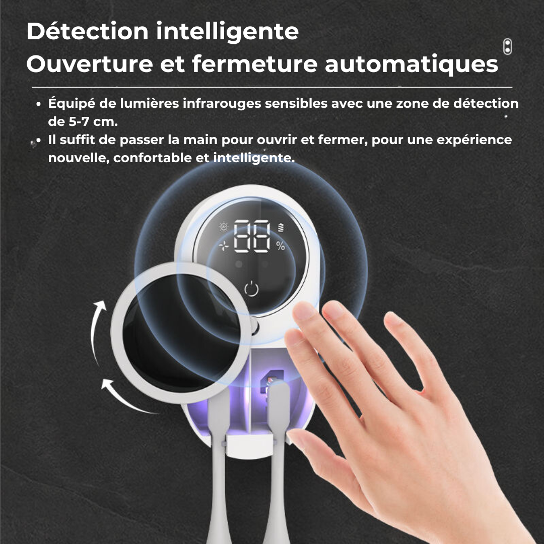 Raxiva-desinfecteur brosse a dents uv sterilisation efficace sans contact