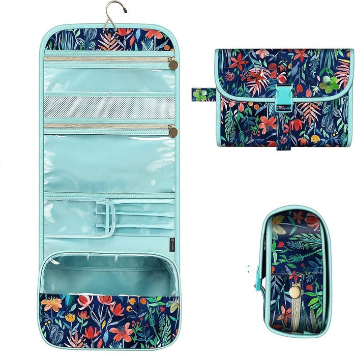 Raxiva-hanging makeup organizer bag