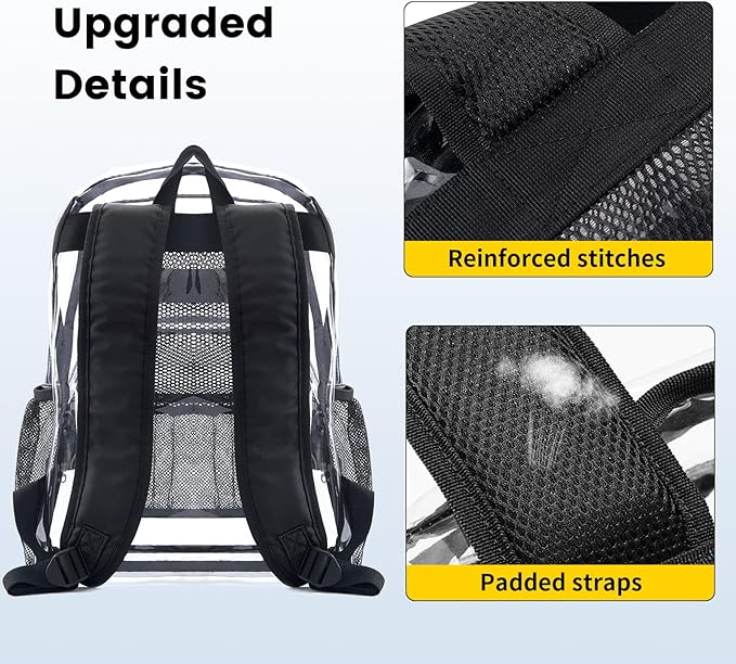 Raxiva-clear heavy duty backpack