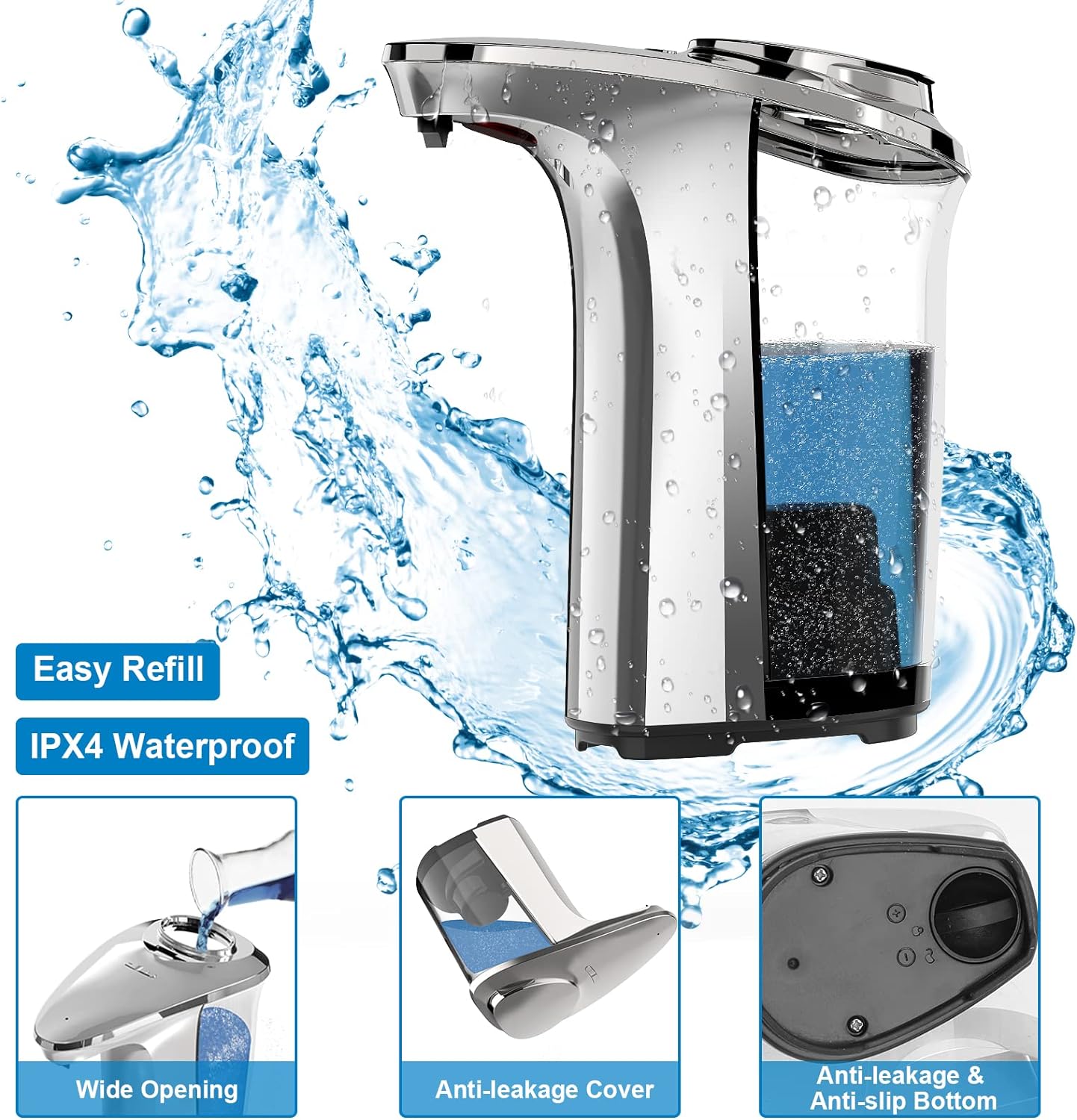 Raxiva-touchless automatic dish soap dispenser for kitchen and bathroom