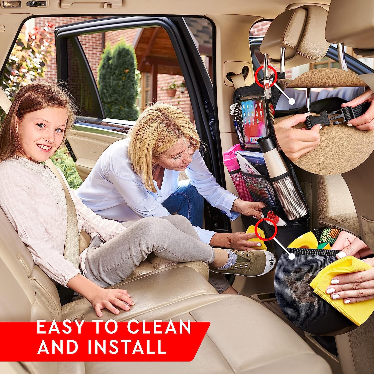 Raxiva-2 pack car backseat organizer