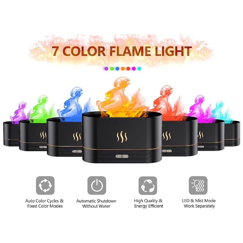 Raxiva-ultrasonic air humidifier led flame effect enhance your atmosphere