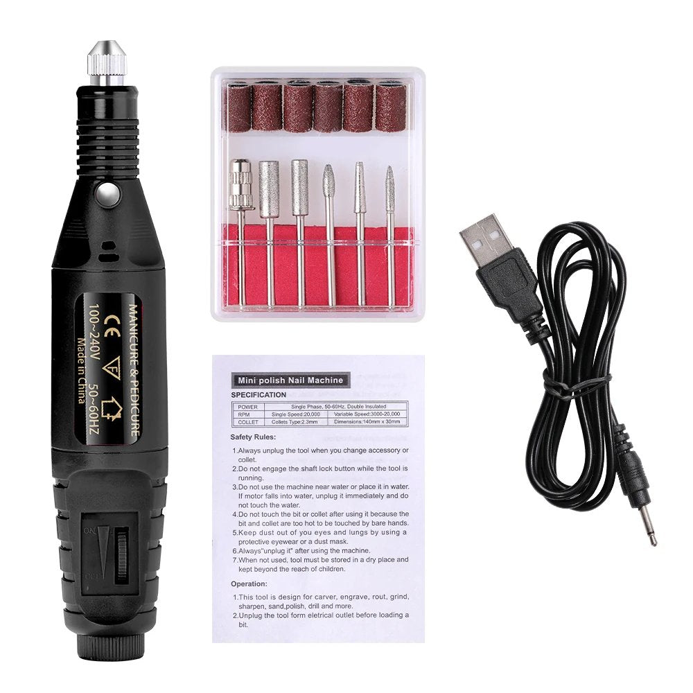 Raxiva-portable electric nail drill machine salon quality nails at home