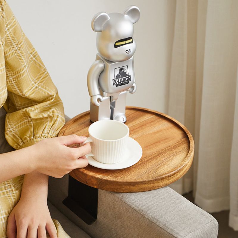 Raxiva-clip on tray for armrest