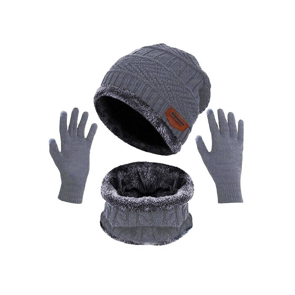 Raxiva-unisex winter hat scarf glove set stay warm in style