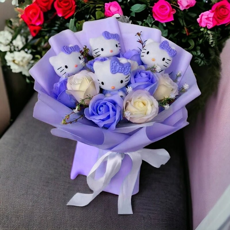 Raxiva hello kitty flower bouquet