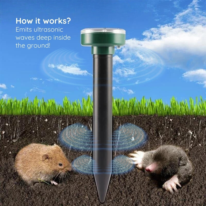 Raxiva infrared solar powered burrowing pest repellent