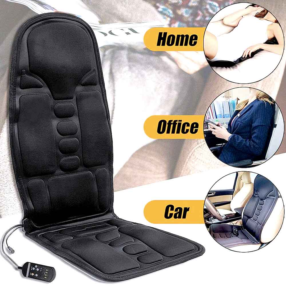 Raxiva-8 mode massage chair pad with heated back neck cushion for car home