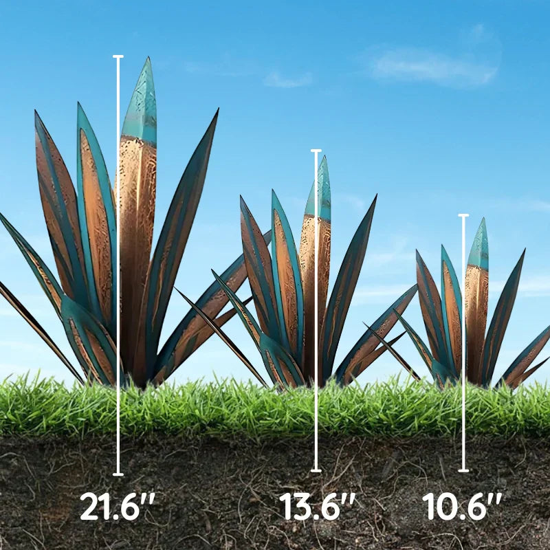 Raxiva-agave americana metal decor plant