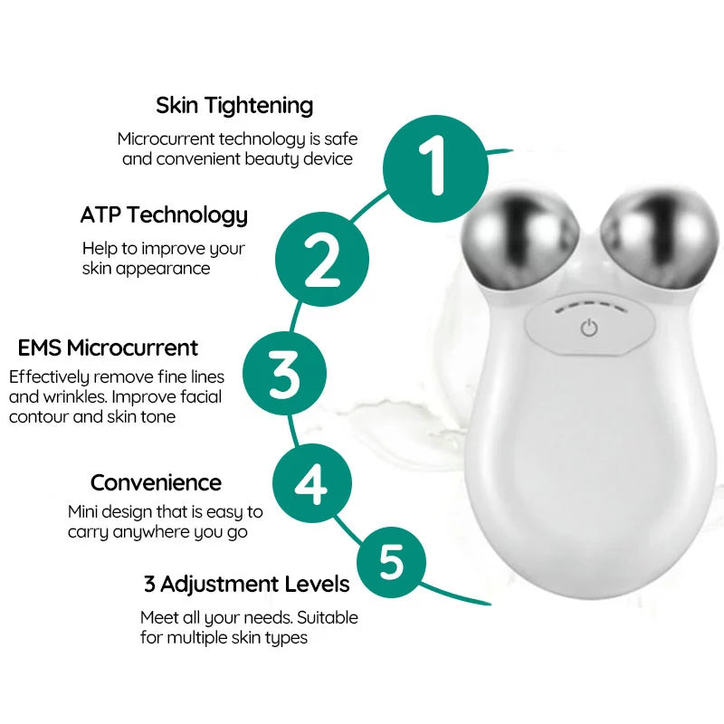 Raxiva microcurrent facial roller