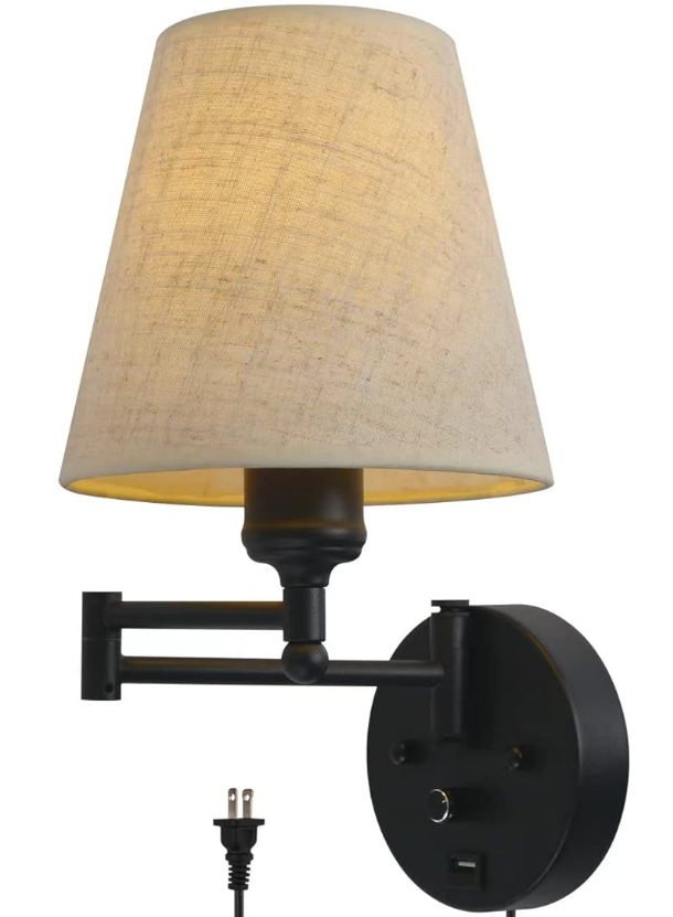 Raxiva-applique murale chevet doree ultra elegante variateur port usb goldglow