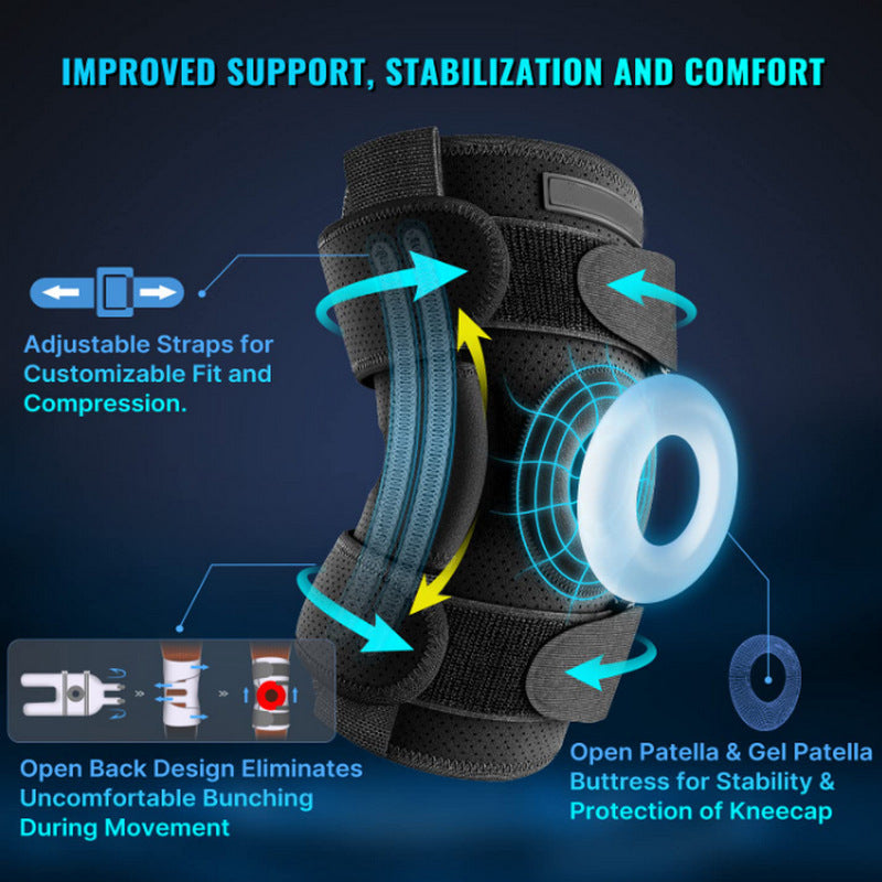 Raxiva-adjustable hinged knee brace for meniscus tear