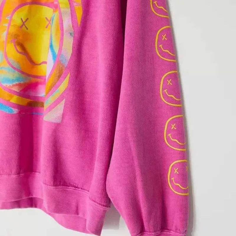 Raxiva oversized smiley sweatshirt