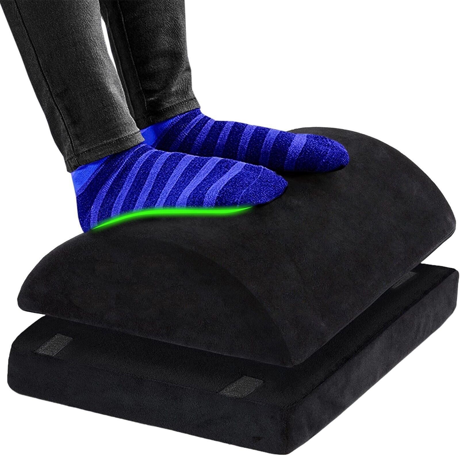 Raxiva-curved ergonomic under desk foot rest home office