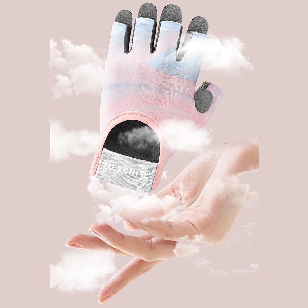 Raxiva - Breathable Non-Slip Half Finger Cycling Gloves – Sleek, Lightweight Fitness Gloves for Men & Women in Vibrant Colors, Perfect for Bodybuilding & Outdoor Adventures