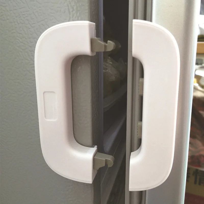 Raxiva - Child Safety Refrigerator Lock – Dedicated Anti-Pinch Door Buckles for Secure Home Protection and Peace of Mind
