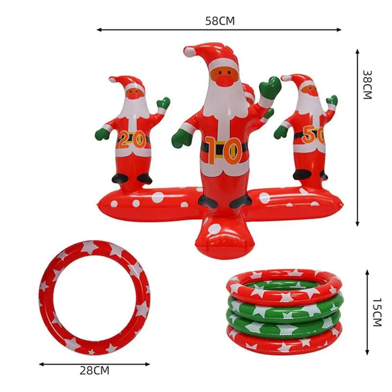 Raxiva - Christmas Inflatable Sleeve Ring Toy– Fun & Creative Toss Christmas Party Toy for Kids and Group Gatherings