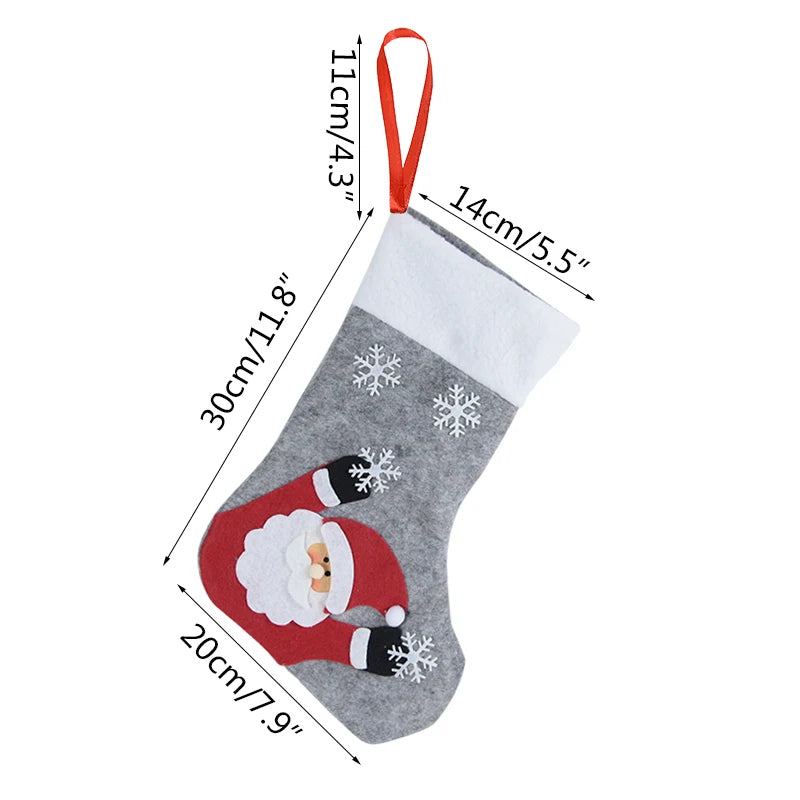 Raxiva - Christmas Stockings with LED Lights-  Snowman, Santa, Elk, and Bear Designs Perfect for Adding Festive Cheer to Your Fireplace or Christmas Tree!