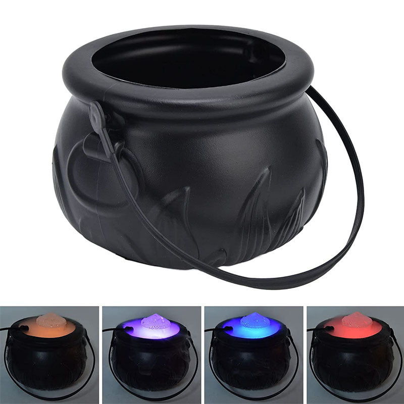 Raxiva - Halloween Witch Jar Atomization Lamp - Black Witch Jar Atomizer Lamp with LED Lights for Holiday Party Fog Smoke Making