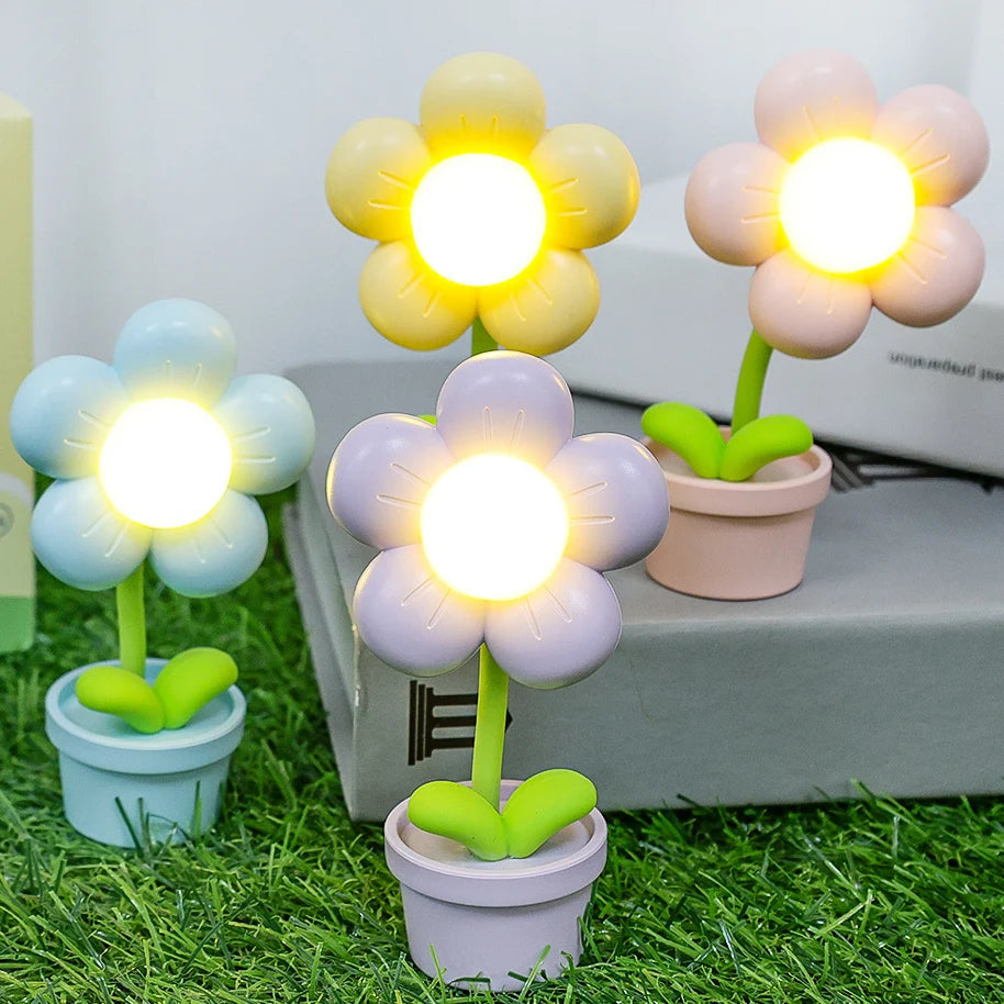 Raxiva - Mini Flower Night Light – Soft Warm Glow for a Cozy Bedroom Ambience, Perfect for Kids & Special Occasions!