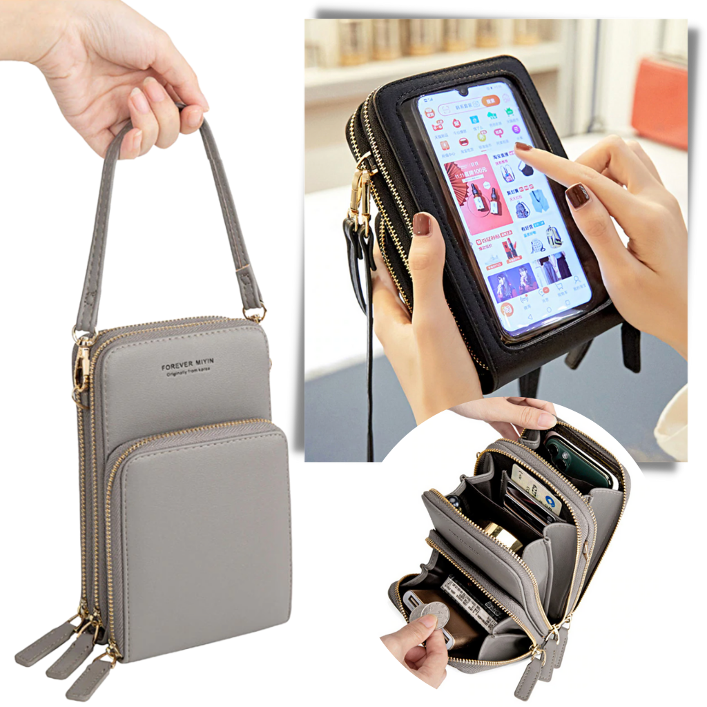 Raxiva - Multi pockets touchscreen crossbody bag