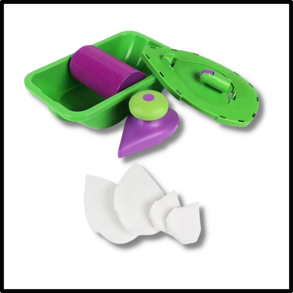 Raxiva - Paint Edger Set 4pcs Sponge Point and Decorative