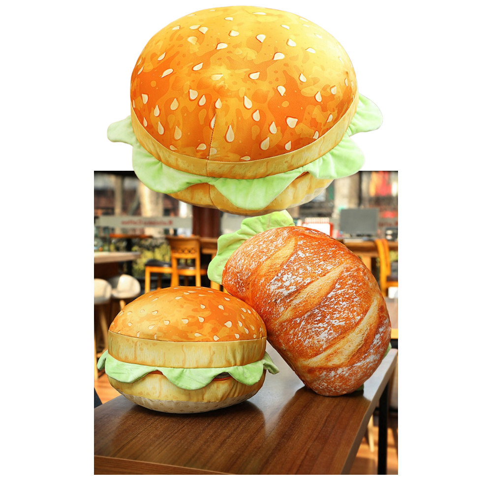 Raxiva - Plush Burger Cushion