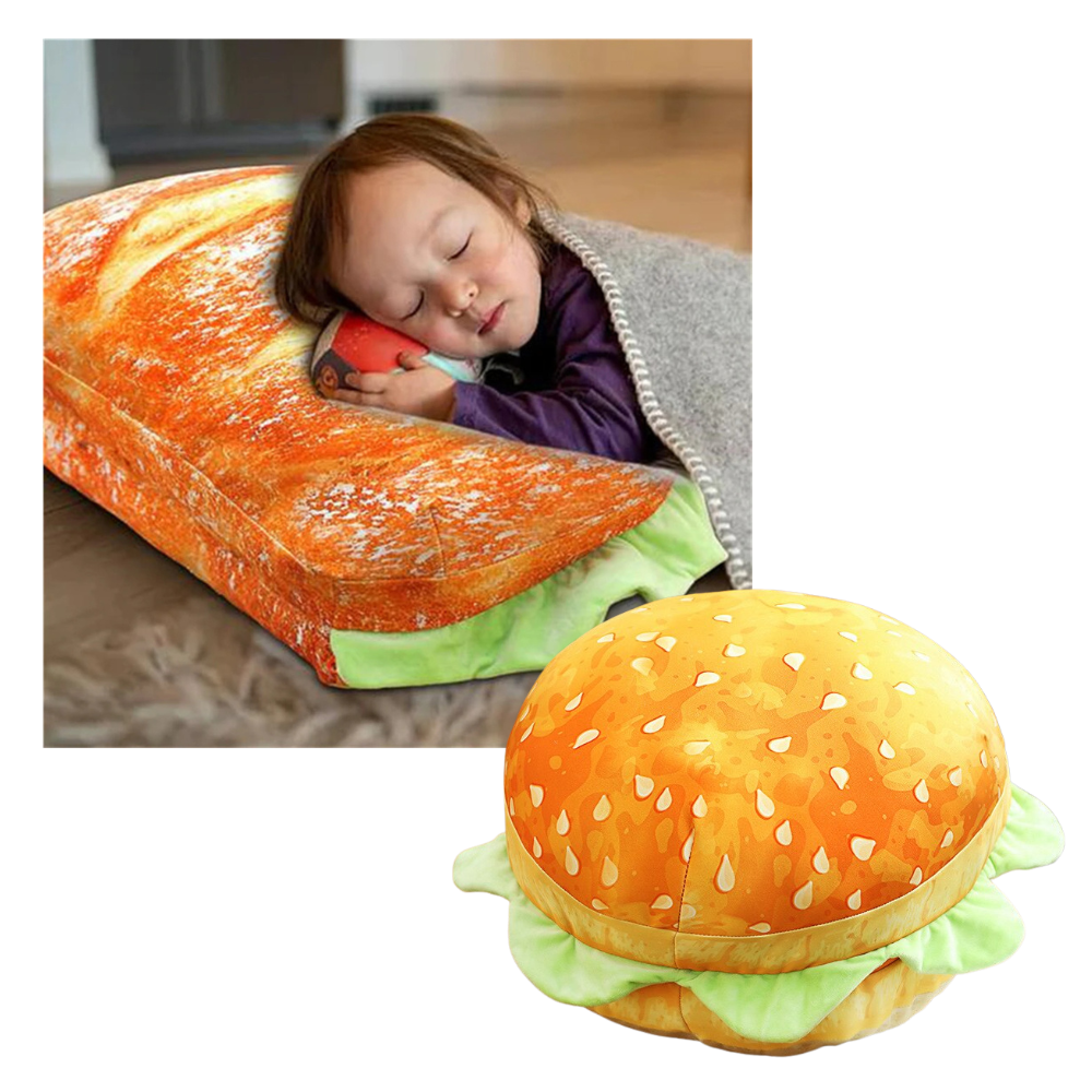 Raxiva - Plush Burger Cushion