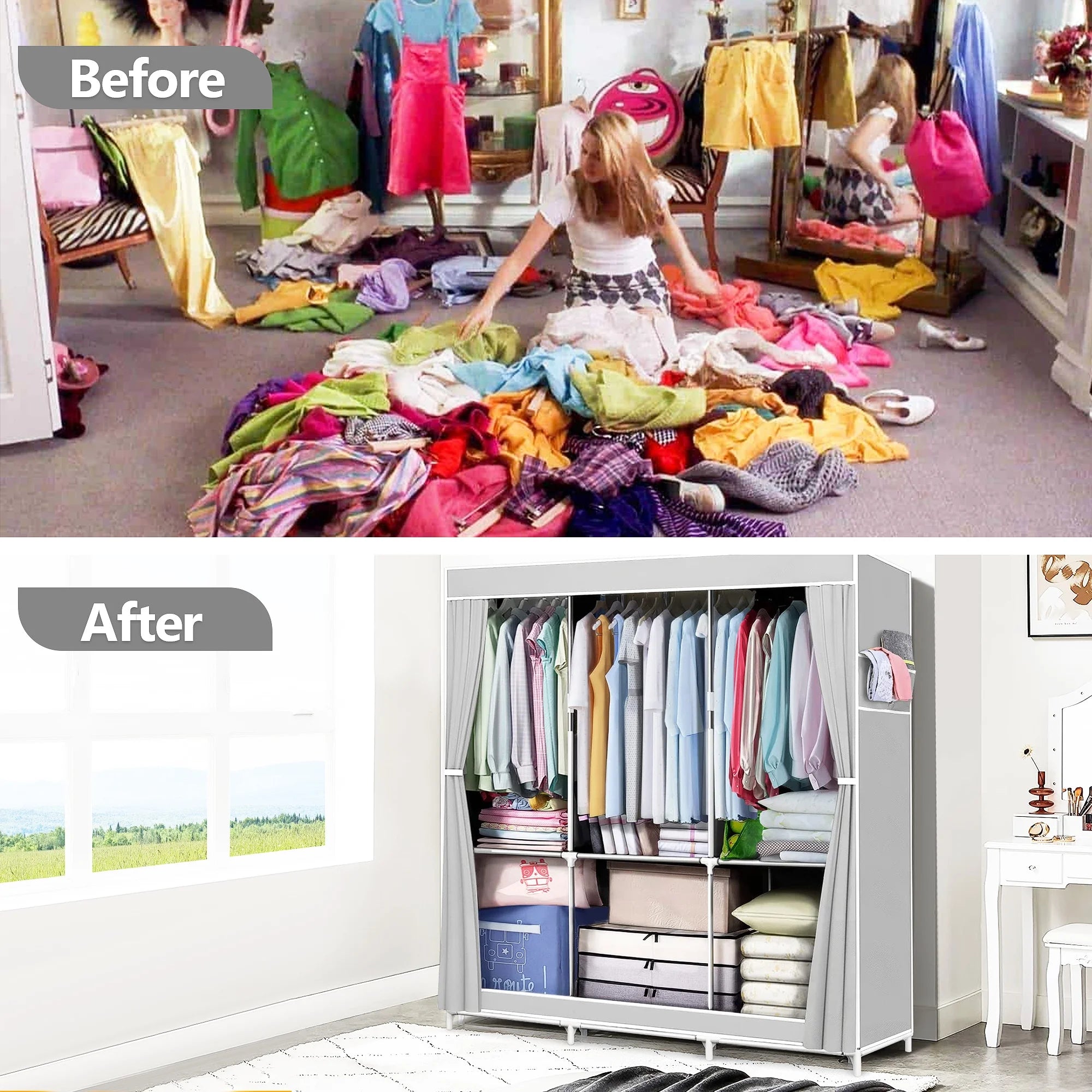 Raxiva - Portable Closet Clothes Wardrobe