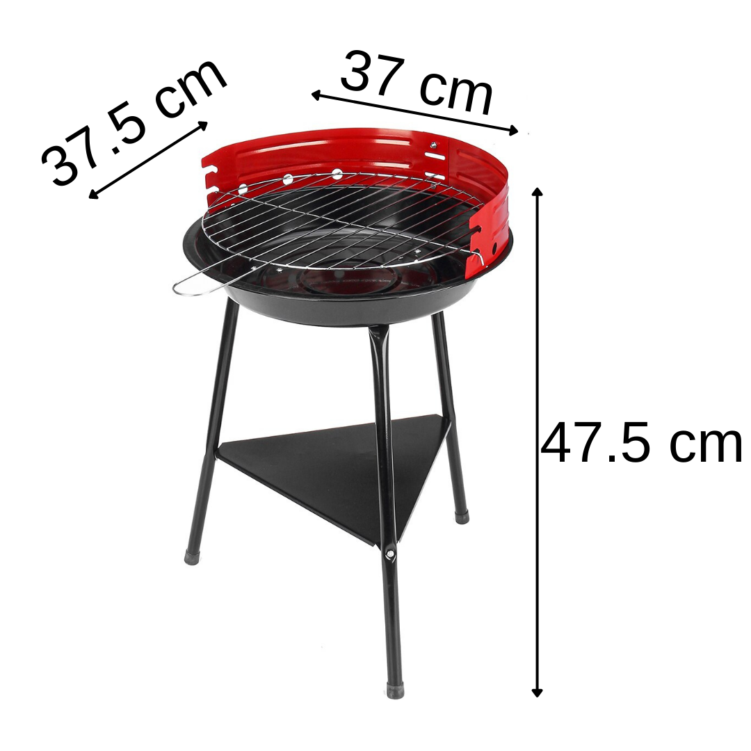 Raxiva - Portable round BBQ charcoal grill