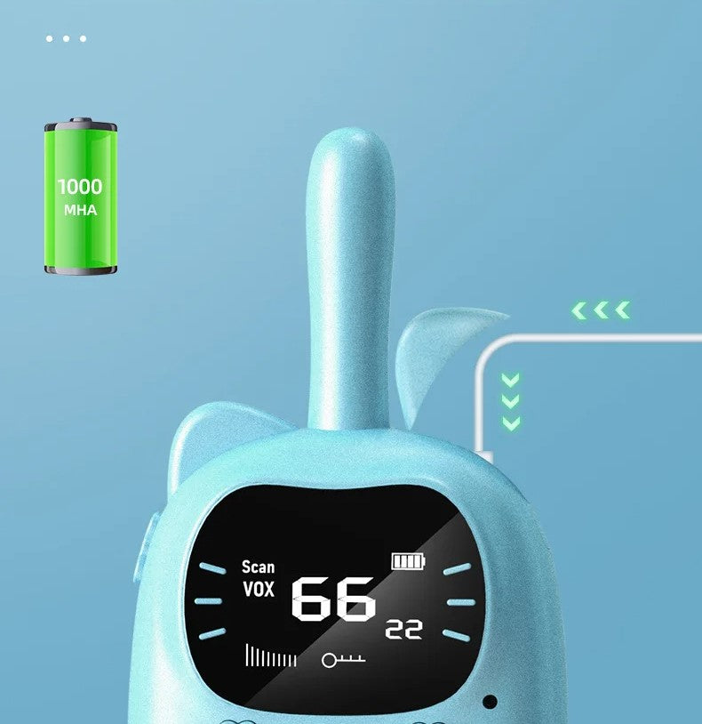 Raxiva - Rechargeable Kids Walkie Talkie – 3km Range Handheld Radio, Fun & Practical Birthday Gift for Kids