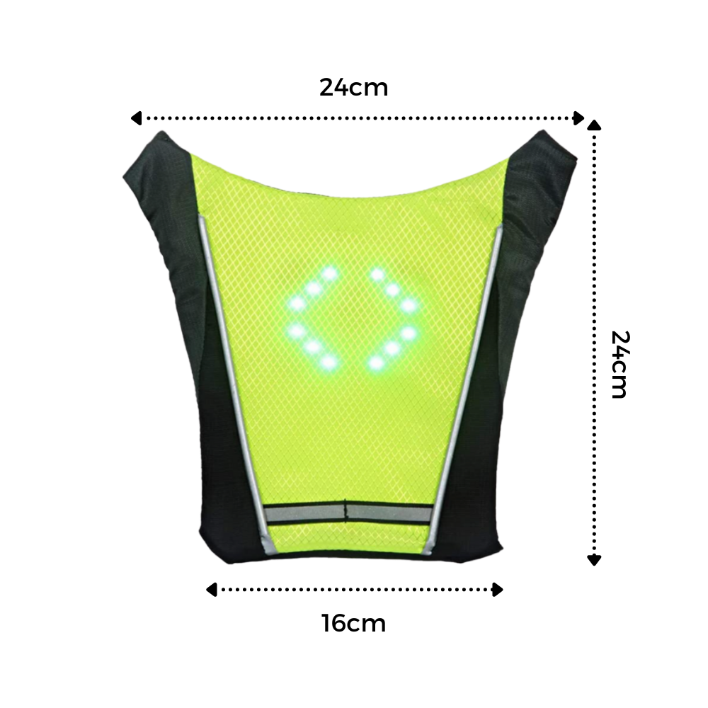 Raxiva - Reflective Cycling Vest With LED