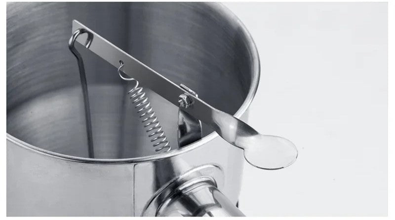 Raxiva - Stainless Steel Takoyaki Maker – Funnel Dispenser with Holder for Perfectly Shaped Octopus Balls & Cupcakes