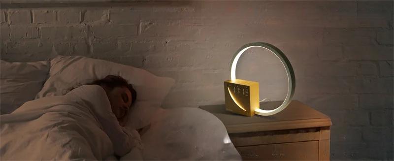 Raxiva - Touch Control Bedside Lamp – Night Light with Natural Sounds and Alarm Clock, Featuring 3 Levels of Brightness