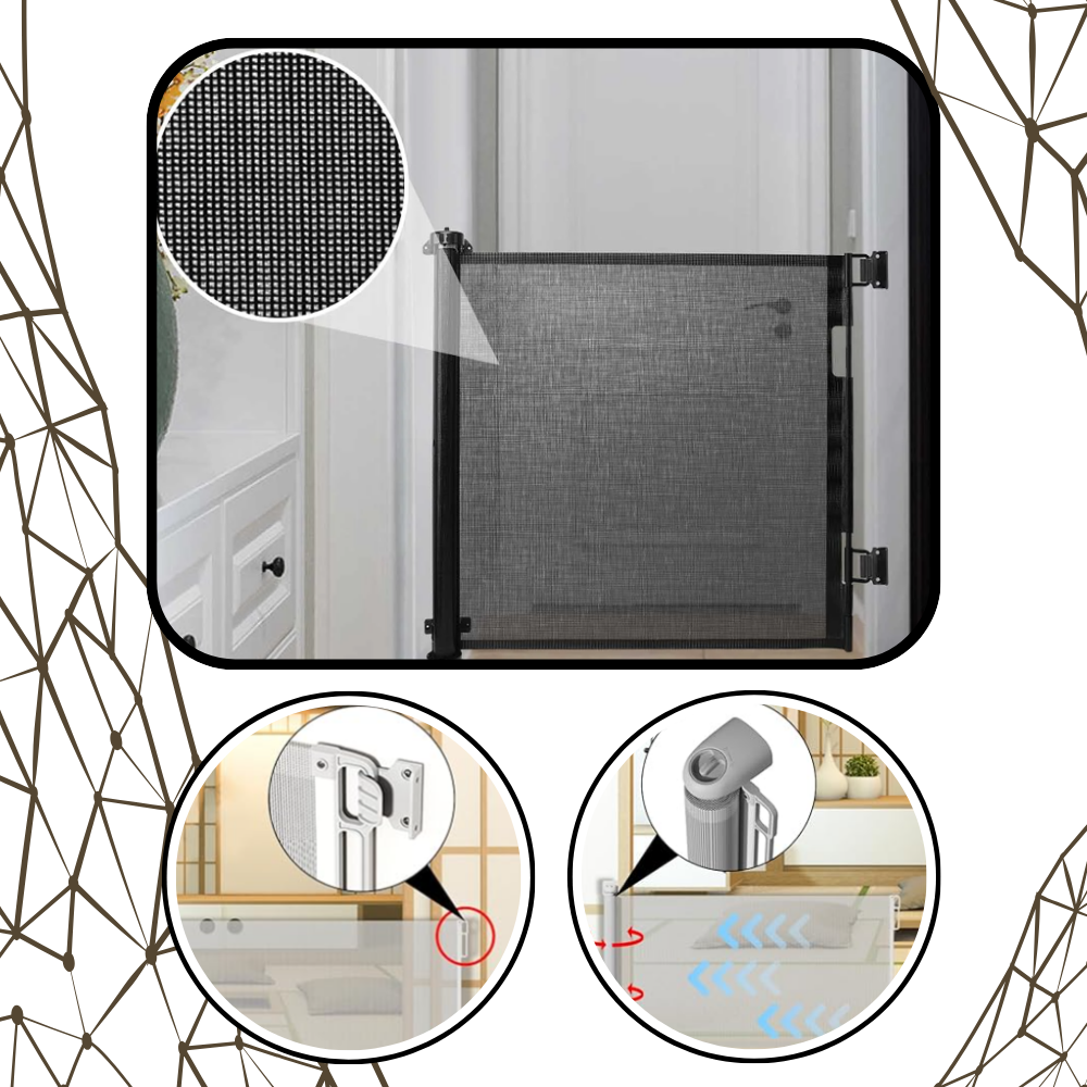 Retractable Sturdy Mesh Pet & Baby Gate-Raxiva-TOY7491681386557, Retractable Sturdy Mesh Pet & Baby Gate, , Raxiva, TOY,