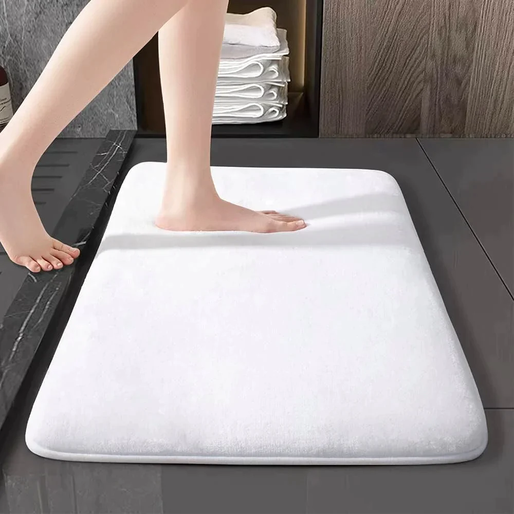 Raxiva-ultra absorbent memory foam bath mat comfort step in