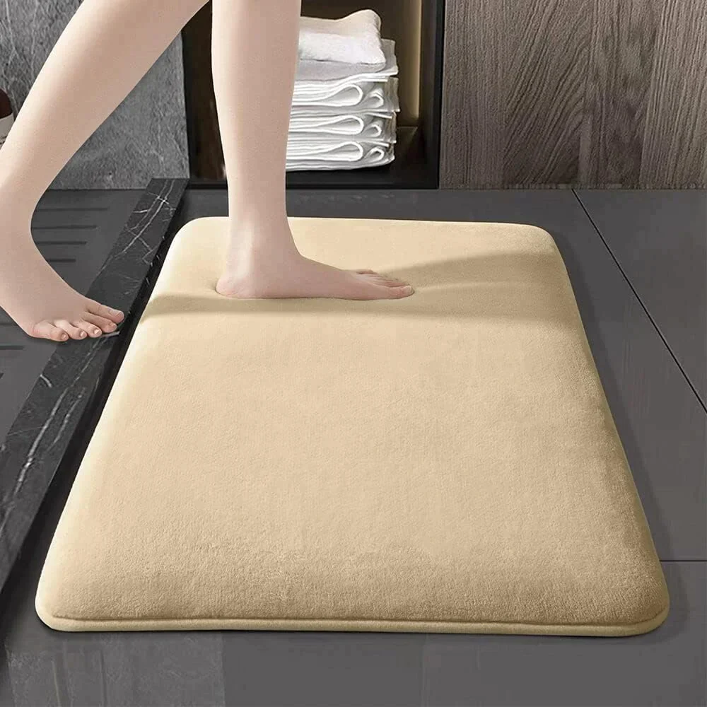 Raxiva-ultra absorbent memory foam bath mat comfort step in