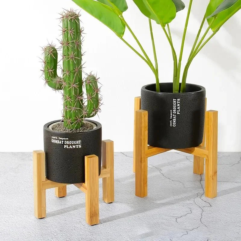 Raxiva wooden plant pot tray