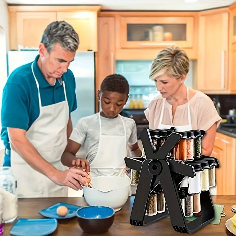 Raxiva-etagere a epices rotative 360 18 pots