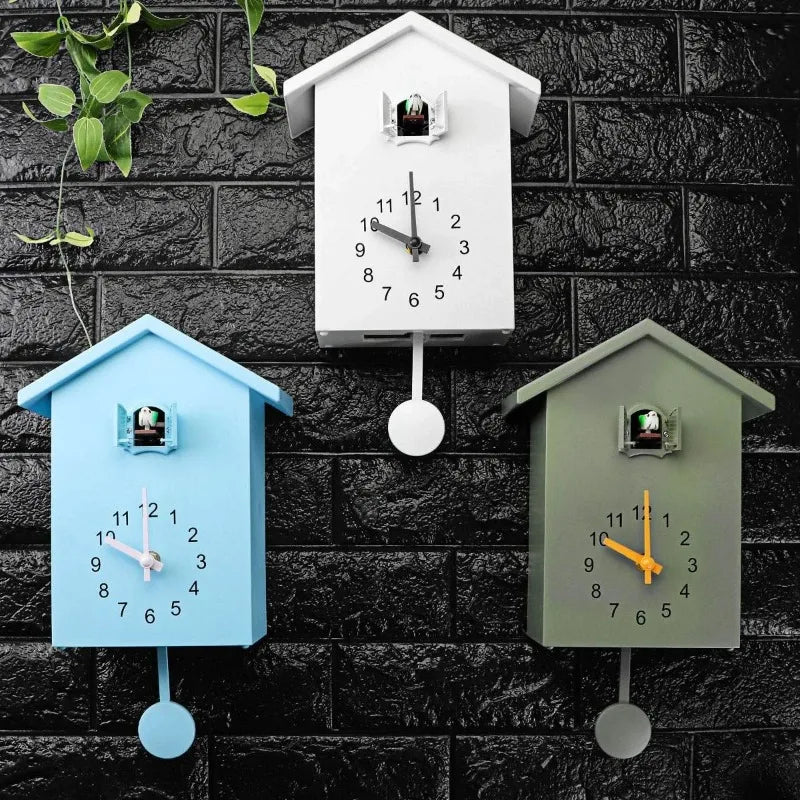 Raxiva-bird cuckoo quartz wall clock modern timer home office decor great gift idea