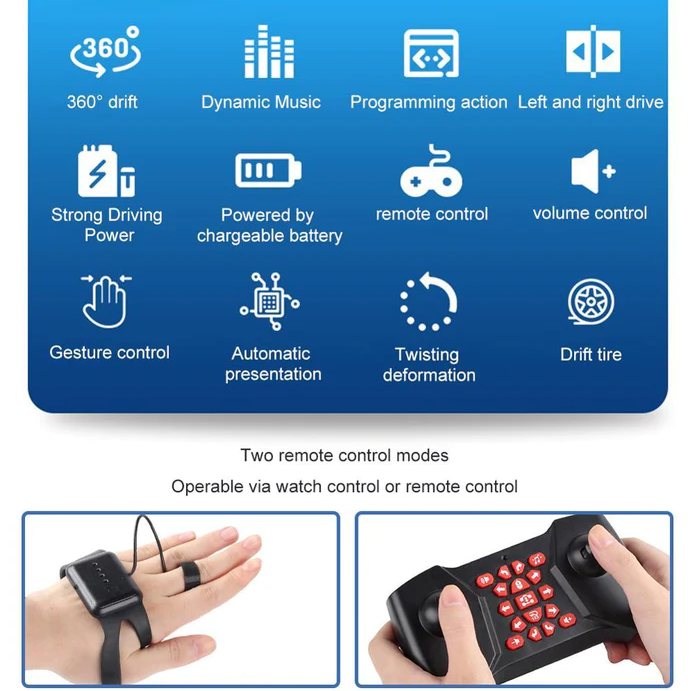 Raxiva-gesture controlled stunt car 360 degree rotation